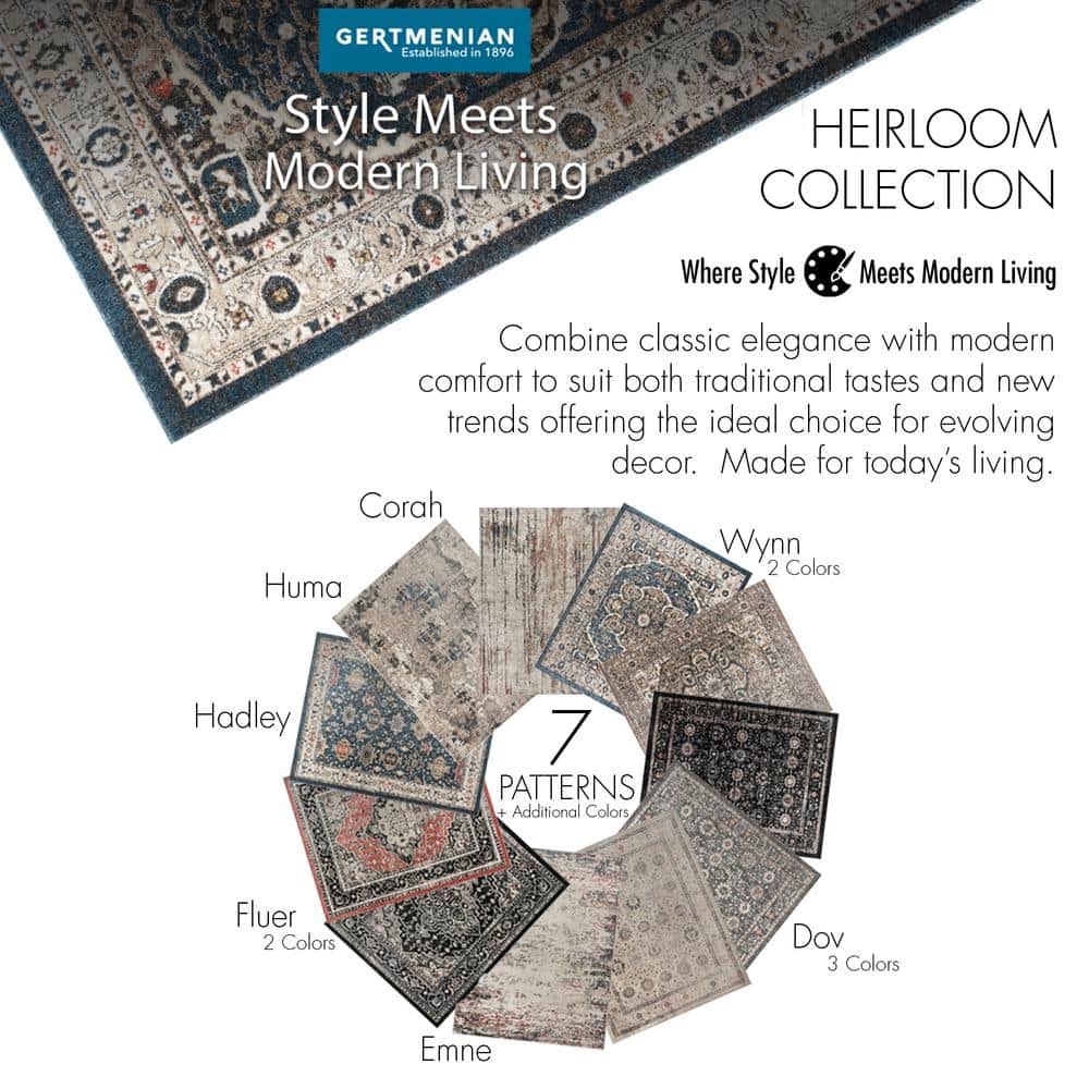 Hadley Blue and Beige Tufted Synthetic 8' x 10' Area Rug