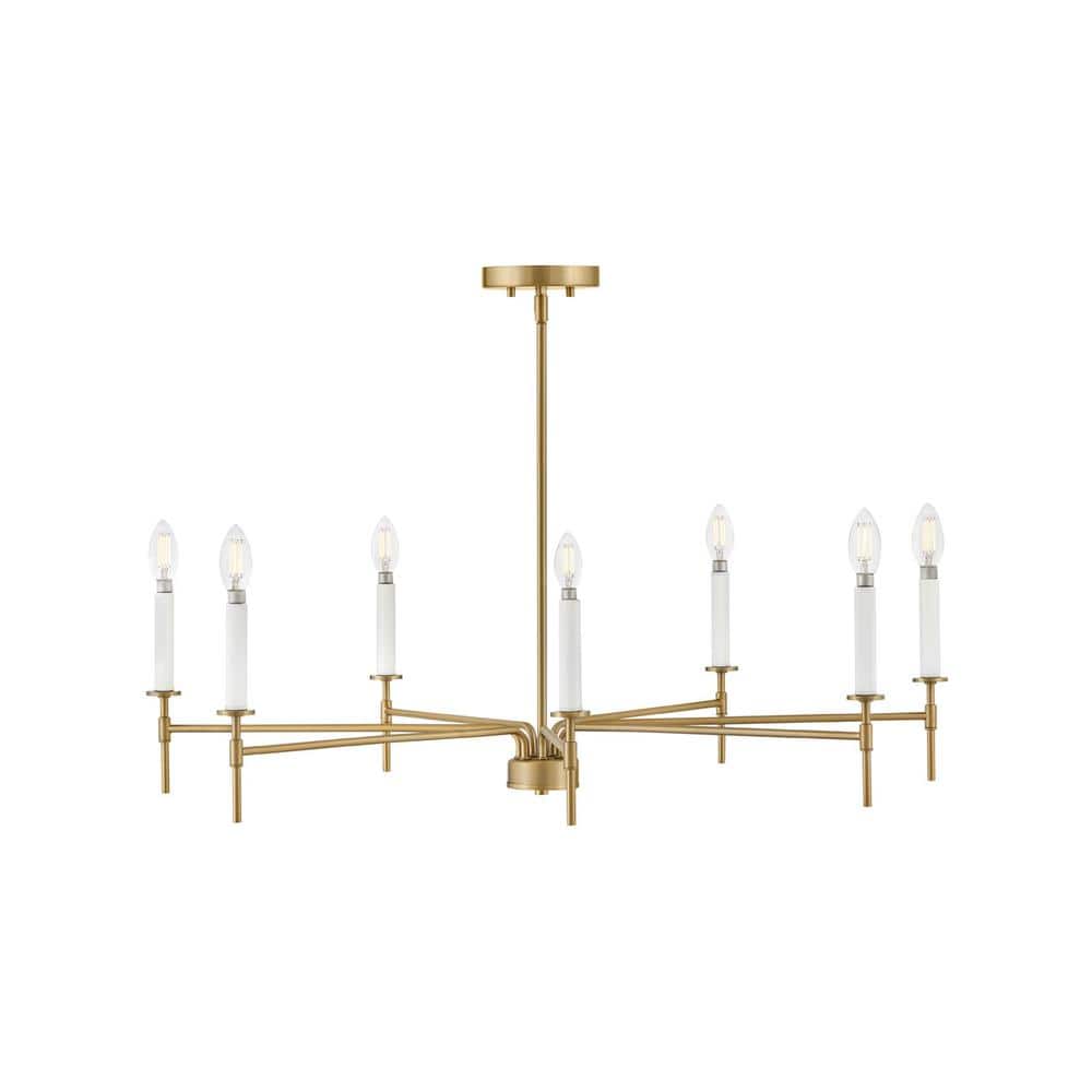 LARK Hux 7Light Lacquered Brass Island Chandelier 83077LCB The Home