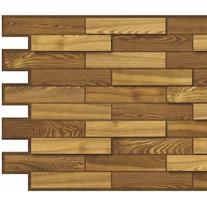 3D Falkirk Retro III 39 in. x 19 in. Brown Faux Wood PVC Decorative Wall Paneling (5-Pack)