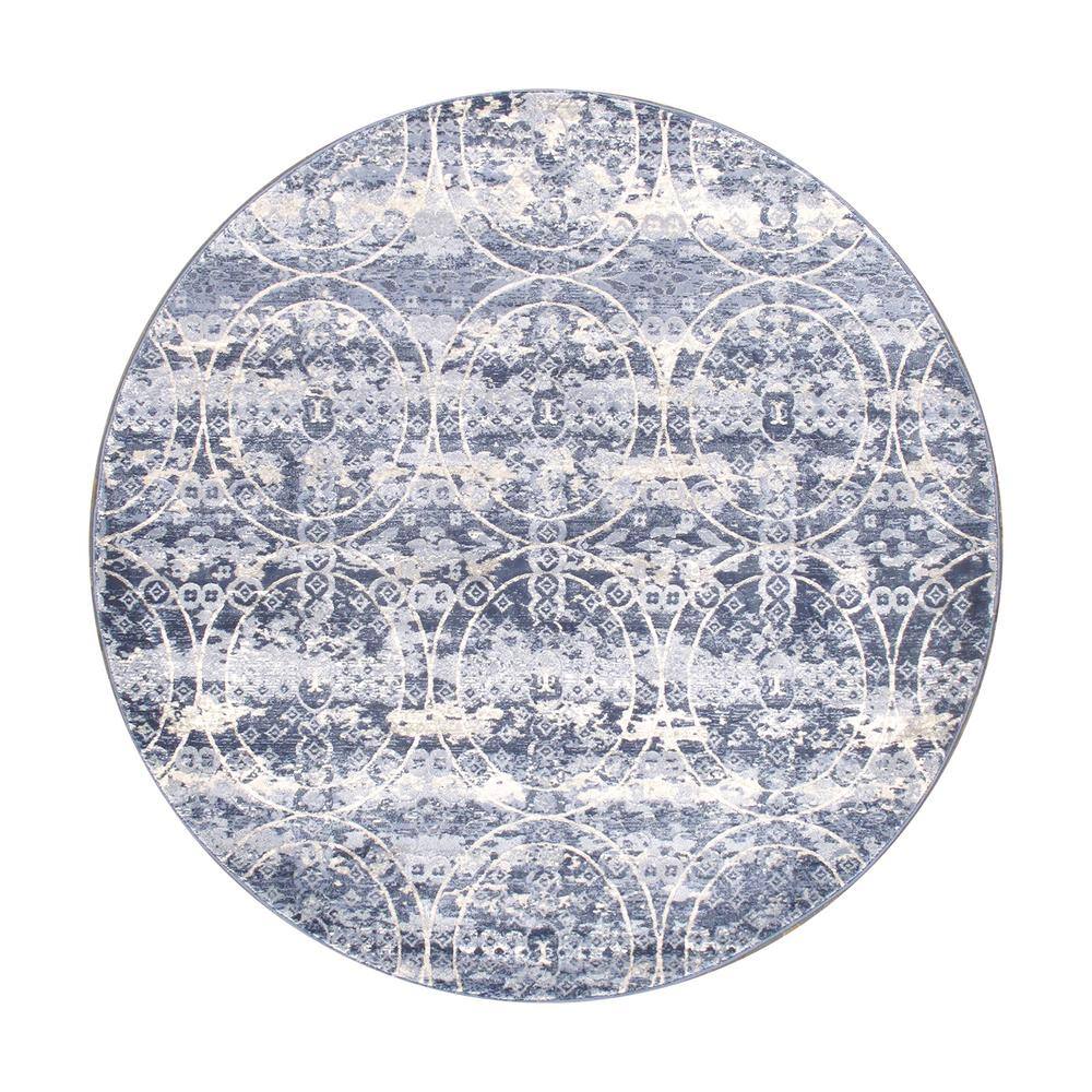 6 ft. Round Blue Cherish Abstract Area Rug price history on PriceWatchPro
