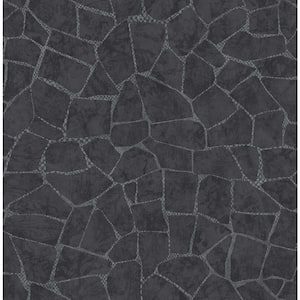 Skin Effect Black Paper Non-Pasted Strippable Wallpaper Roll (Cover 56.05 sq. ft.)