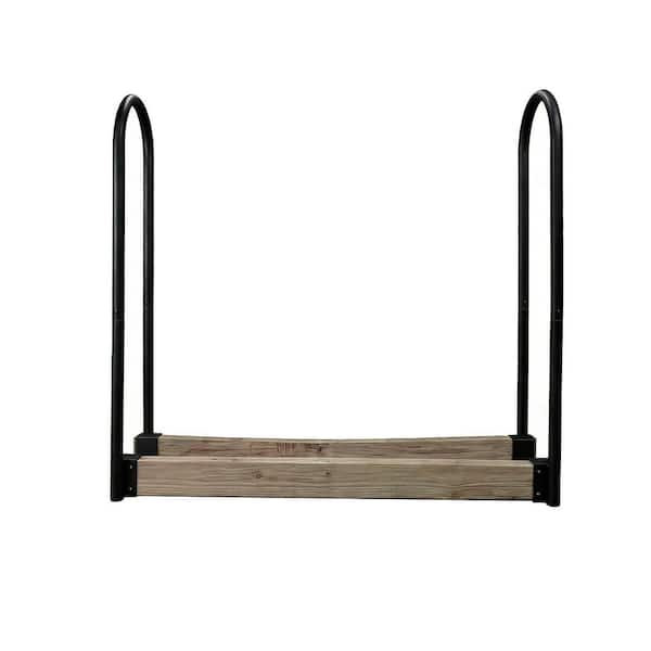 42 in. Adjustable Heavy Duty Outdoor Coated Steel Firewood Rack