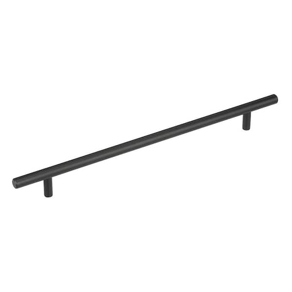 Bar Pulls 10-1/16 in. (256mm) Center-to-Center Matte Black Bar Cabinet Pull