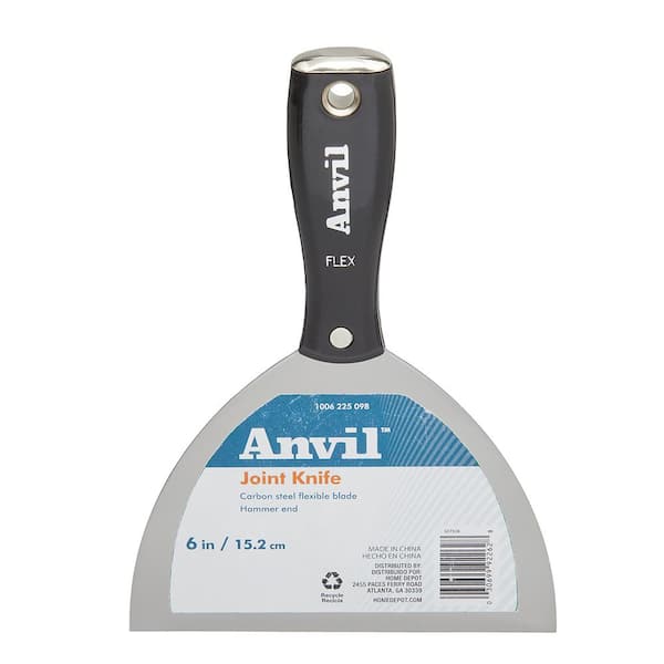 Anvil 6 in. Hammer-End Steel Joint Knife with Plastic Handle