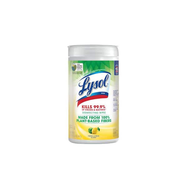 70-Count Fresh Citrus Plant-Based Biodegradable Disinfecting Wipes