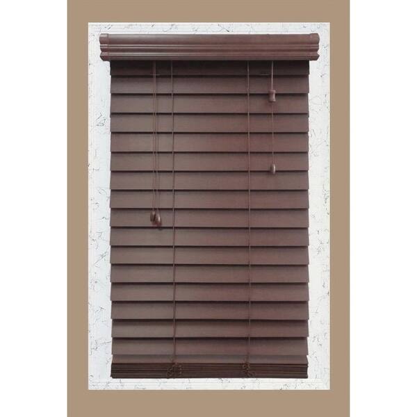 Home Decorators Collection Brexley 2-1/2 in. Premium Wood Blind - 34 in. W x 64 in. L (Actual Size 33.5 in. W x 64 in. L )