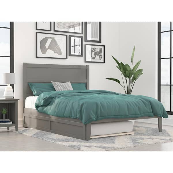 AFI NoHo Grey Queen Bed with Twin Extra Long Trundle