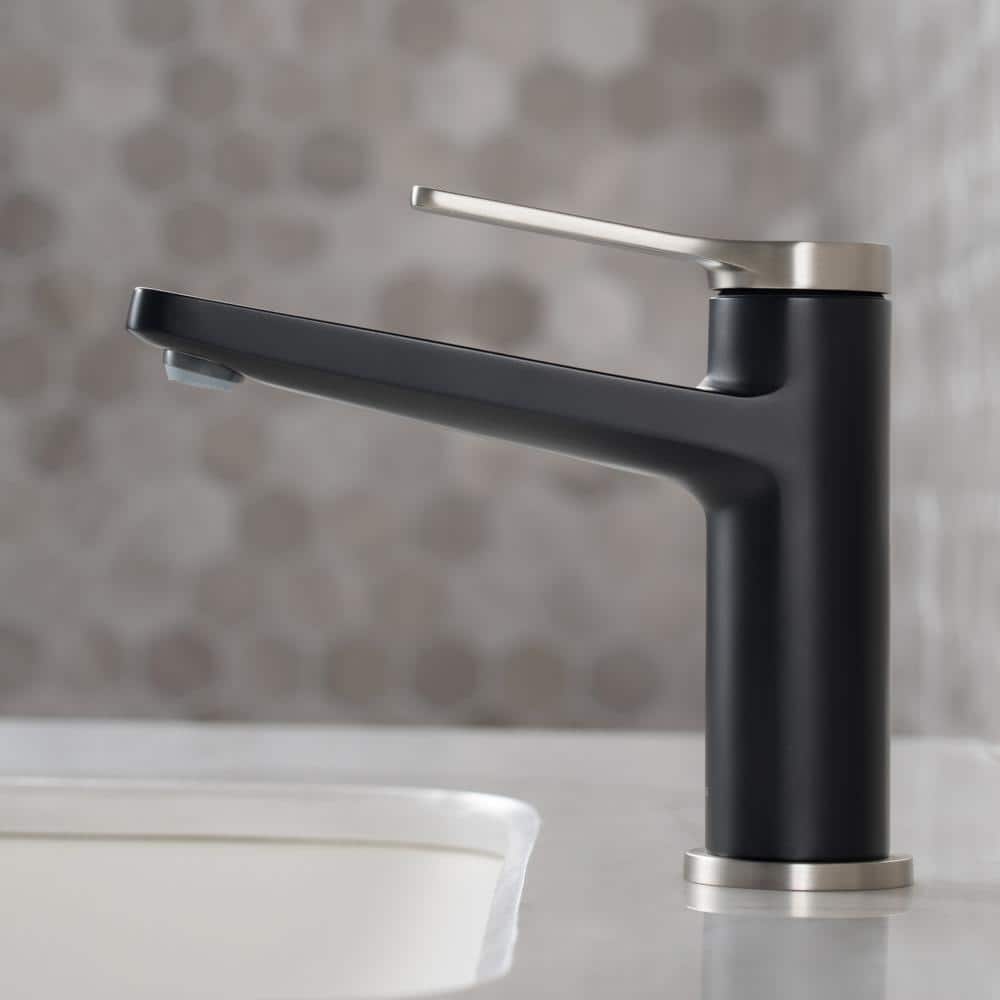Slimline Indy 6.75" Spot Free Stainless Steel Single Handle Bathroom Faucet