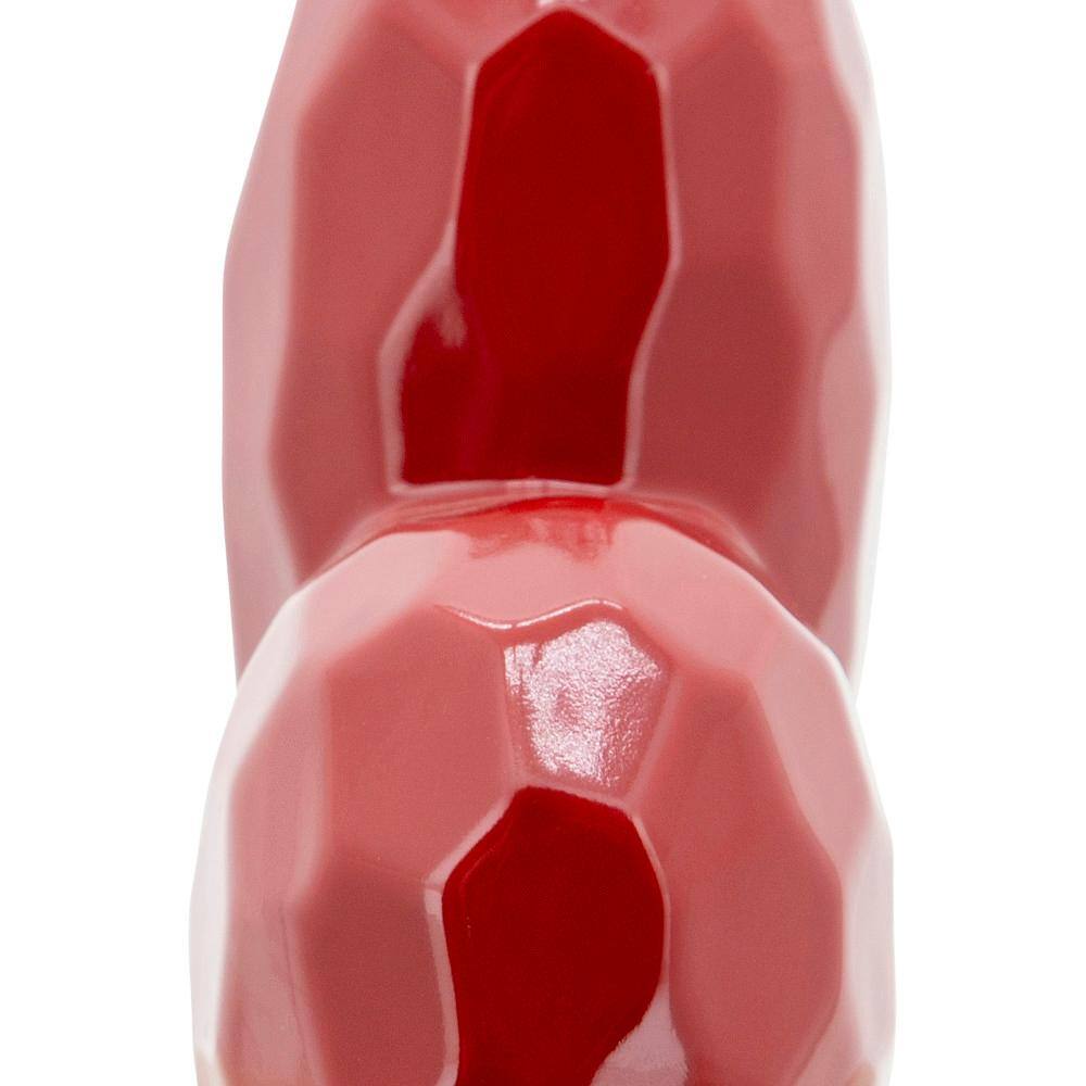 Red Faceted Ceramic Heart Wall Mounted Sculpture