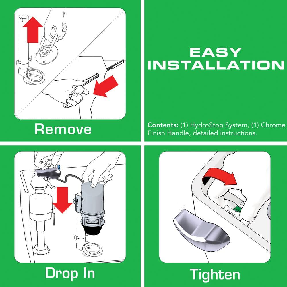 HydroStop Stainless Steel and ABS Toilet Repair Kit