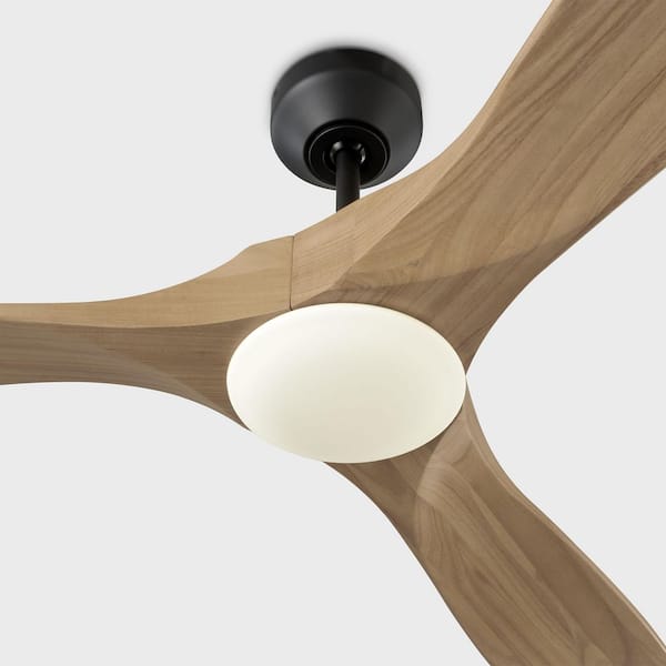 Generation Lighting - Fan Maverick Smart 60 in. Midnight Black Modern Downrod Mount Standard Ceiling Fan with Light Kit and Remote