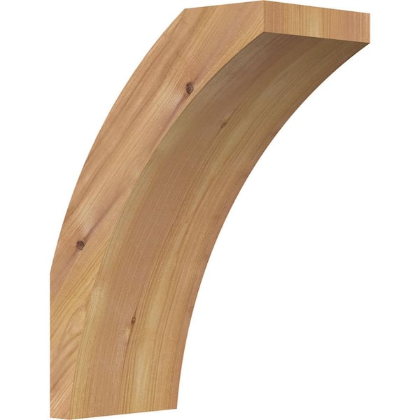 Ekena Millwork 5 1/2"W x 10"D x 14"H Thorton Smooth Knee Brace, Western Red Cedar