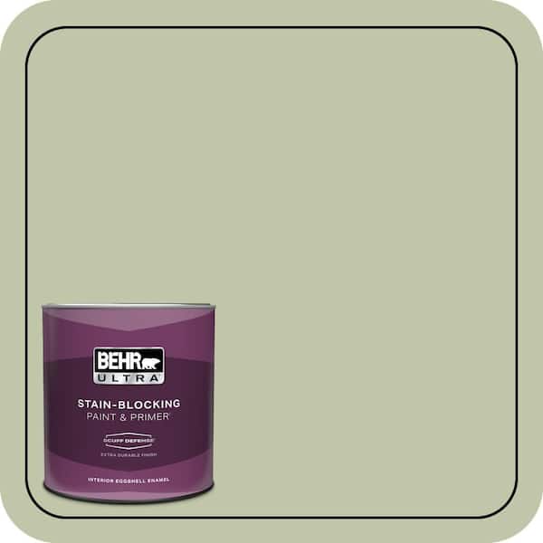 BEHR ULTRA 1 qt. #PPU10-08 Minted Lemon Extra Durable Eggshell Enamel Interior Paint & Primer