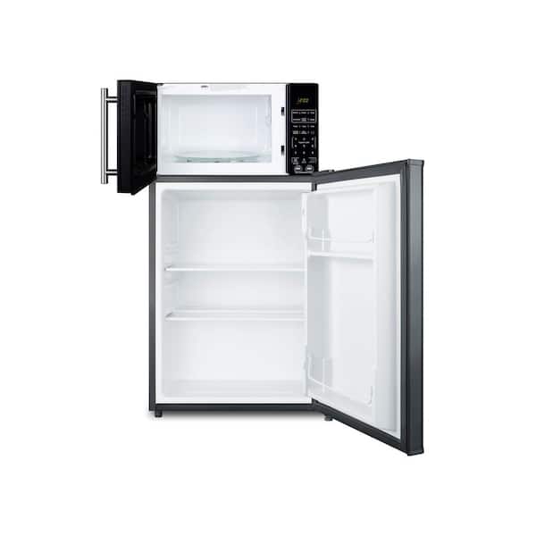 Summit Appliance 2.4 cu. ft. Mini Fridge in Black without Freezer and 0.7  cu. ft. Microwave Combo MRF29KA - The Home Depot