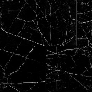 Impero Black 24 in. x 48 in. Marble Look Porcelain Floor and Wall Tile (15.50 sq. ft./Case)