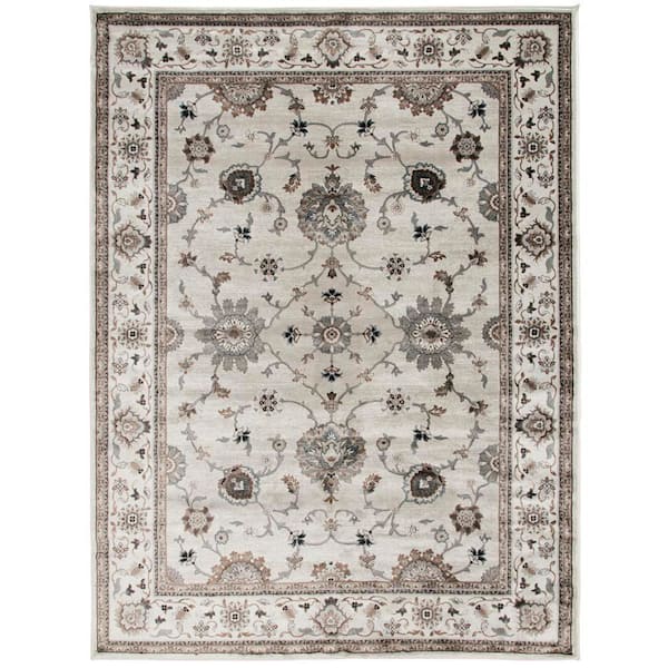 Stratford Karley 7 ft. x 11 ft. Whitecap/Greige Karley Area Rug