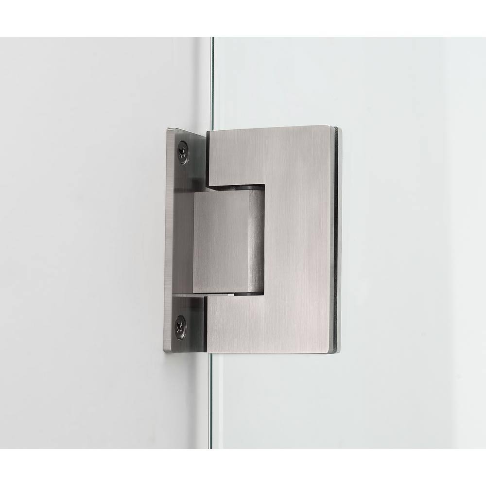 Bromley Frameless Stainless Steel Hinged Corner Shower Enclosure