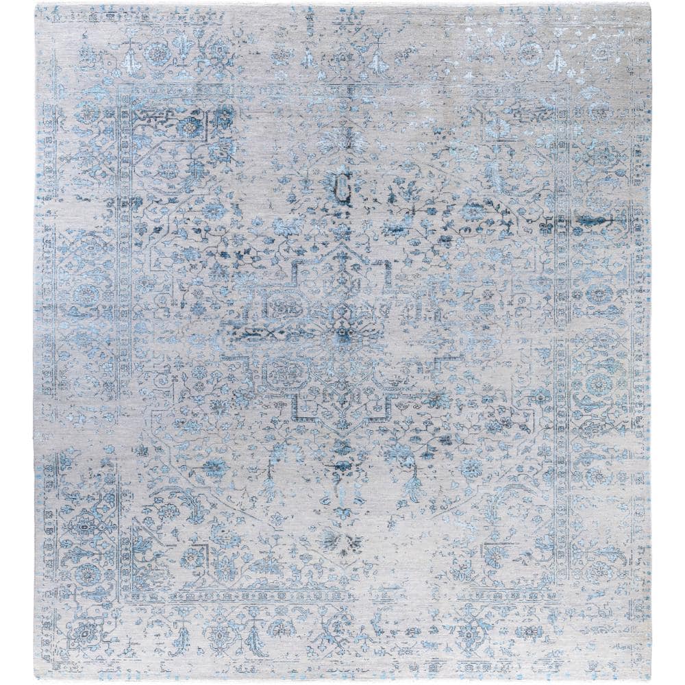Ikat Gray 9 X 12 Hand-Knotted Wool Silk Indoor Area Rug price history on PriceWatchPro