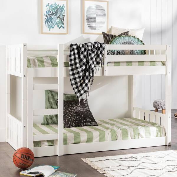 MODERN BEDROOM KIDS YOUTH DOUBLE BUNK BED BEDDING CONTAINER STORAGE GLOSS 