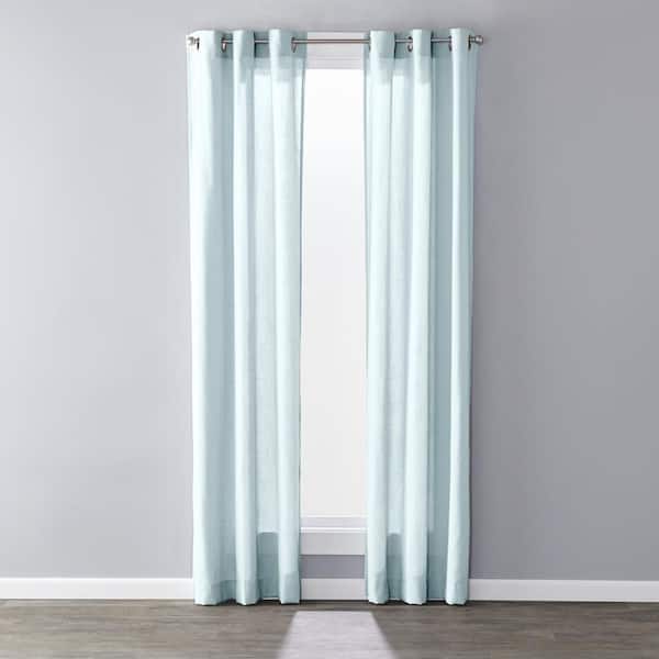 SKL Home SUNSAFE Raine 40 in . W x 84 in. L Polyester Light Filtering UPH 30+ Window Panel in Sage