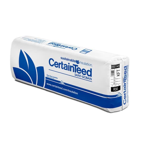 CertainTeed R30 Kraft Faced Fiberglass Insulation Batt 16 in. x 48 in. (11-Pieces)
