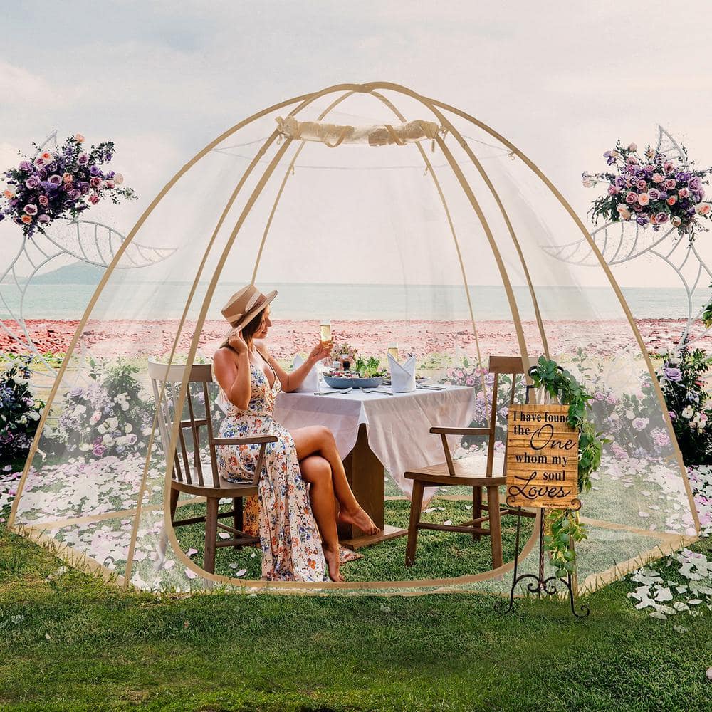 EighteenTek Transparent Pop-Up Bubble Tent Canopy Gazebo