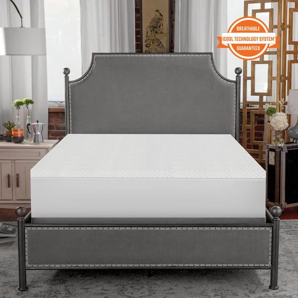 SensorPEDIC 1.5-Inch Coolest Comfort Memory Foam Bed Topper in. Medium No Pocket Memory Foam California King Mattress Topper