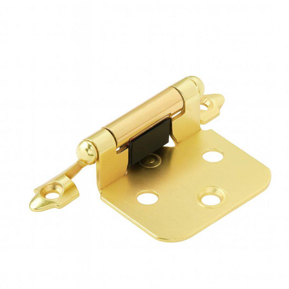 1-5/8 in. Surface Mount Self-Closing Exposed No Radius Cabinet Hinge in Satin Brass - (Set of 24) price history on PriceWatchPro