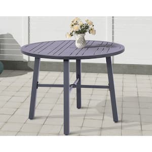 Nusa 42 in. Round Slat Top Outdoor Dining Table