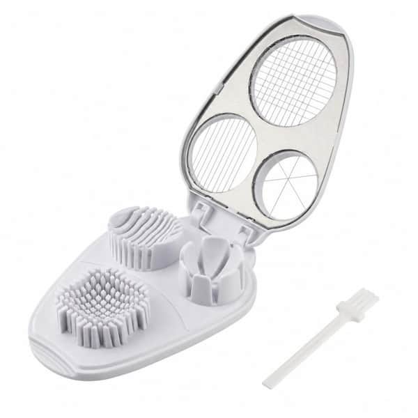 BPA-Free Polypropylene & Stainless Steel, 3-In-1 Multipurpose Egg Slicer, Dishwasher Safe Food Cutter for Egg, Mushroom