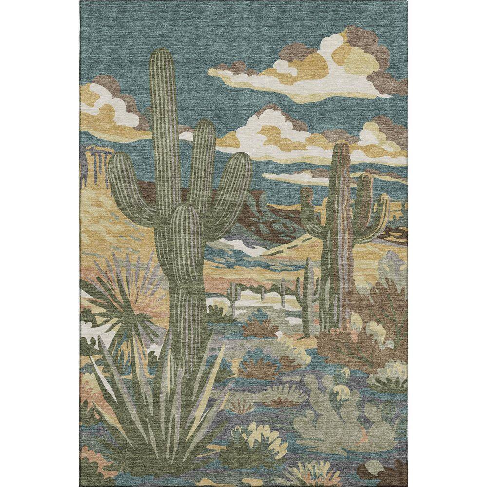 Mayfield Premium Machine Washable Abstract AMF2496 Teal 10 ft. x 14 ft. Area Rug price history on PriceWatchPro
