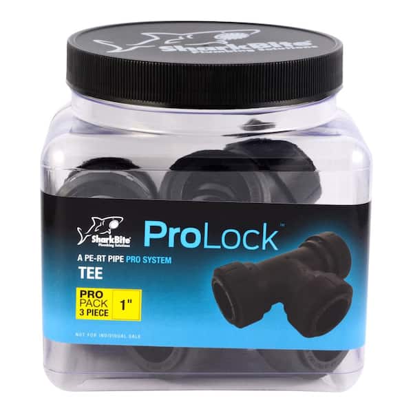 SHARKBITE ProLock 1 in. Push-to-Connect Plastic Tee Fitting Pro Pack (3-Pack)