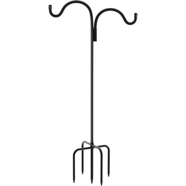 thumbnail interactive-video image 1 of 76 Inch Shepherds Hook - Double Sided Heavy Duty Plant Hanger For Bird Feeders & Wind Chimes 1 of 4