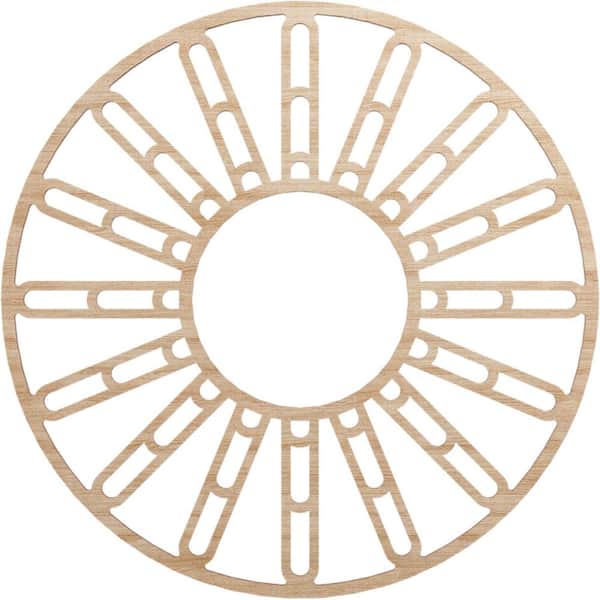 Ekena Millwork 26 in. x 9 in. x 0.375 in. Wood Medallion Moulding