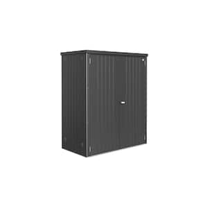Equipment Locker 150 61 in. W x 32.6 in. D x 71.8 in. H Dark Gray Steel Outdoor Storage Cabinet with Floor Kit