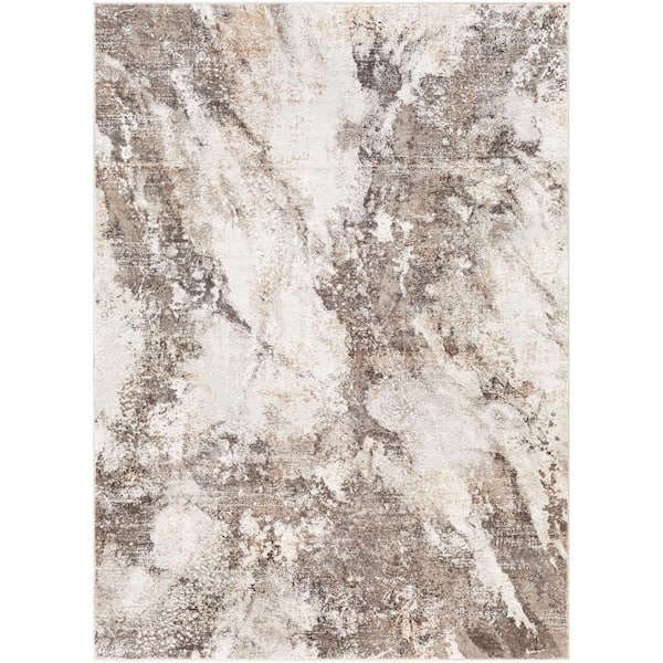 Livabliss Allegro Taupe 8 ft. x 10 ft. Modern Indoor Area Rug