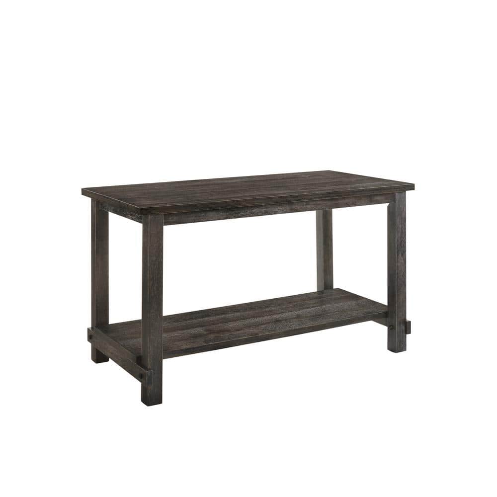 Weathered Gray Wood Rectangular Counter Height Dining Table