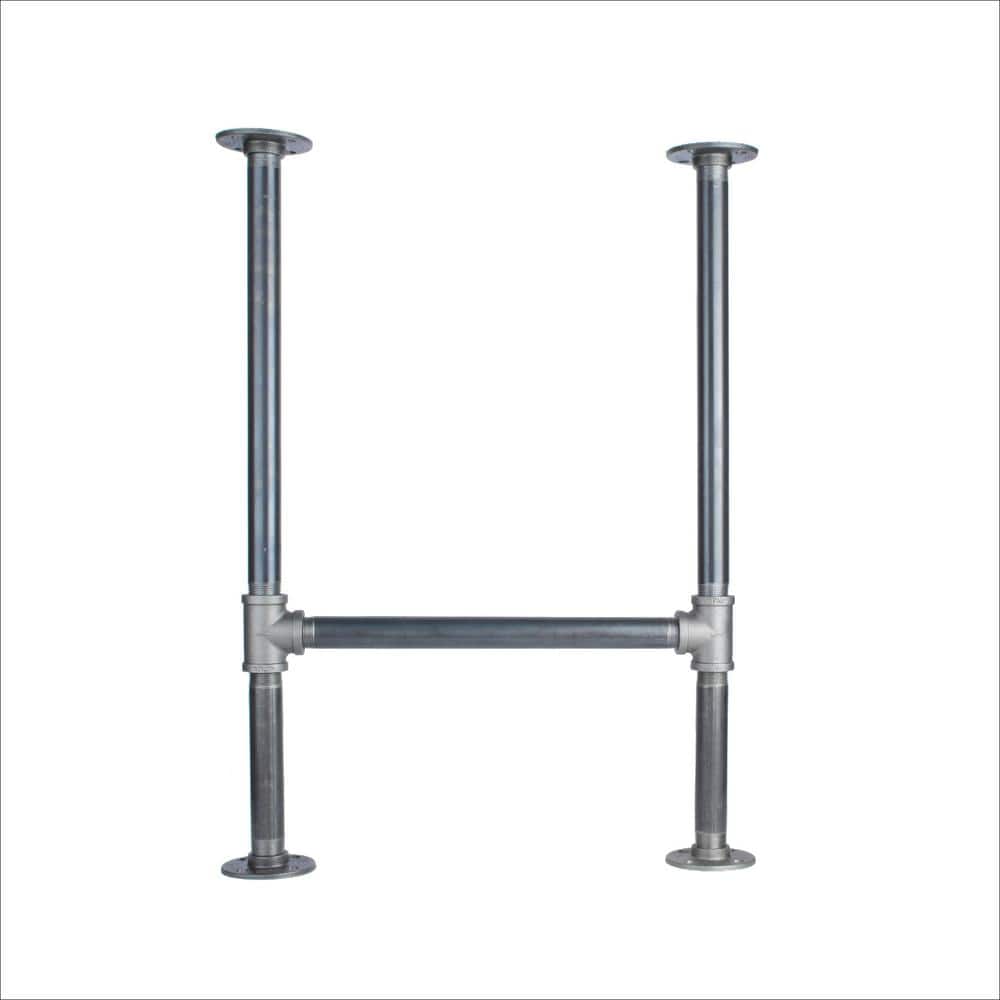 1 in. x 2.4 ft. L Black Steel Pipe Heavy Duty Industrial H-Style Desk Leg with Round Flanges (1-Pack) price history on PriceWatchPro