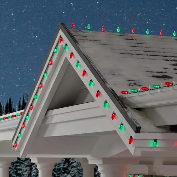 25 Count Red/Green C9 LED Lights