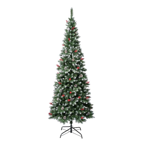 7.5 ft. Unlit Cullen Pine Slim Artificial Christmas Tree