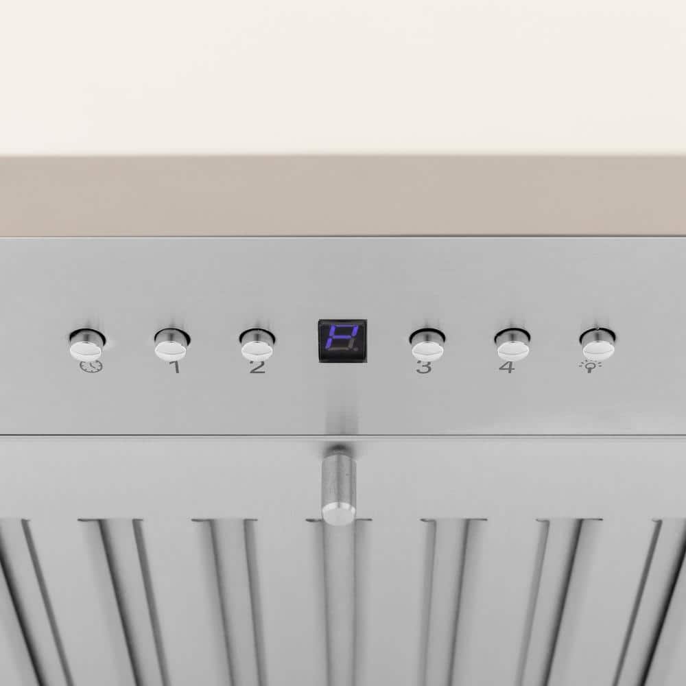 30" Cottage White Pine and Stainless Steel Wall Mount Range Hood