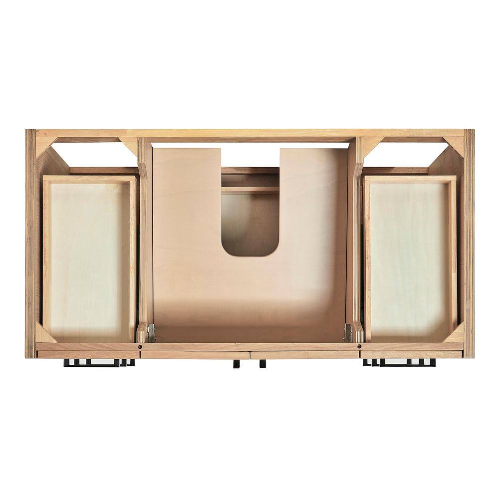 Kelly 42" Light Oak Freestanding Vanity Cabinet with Black Hardware