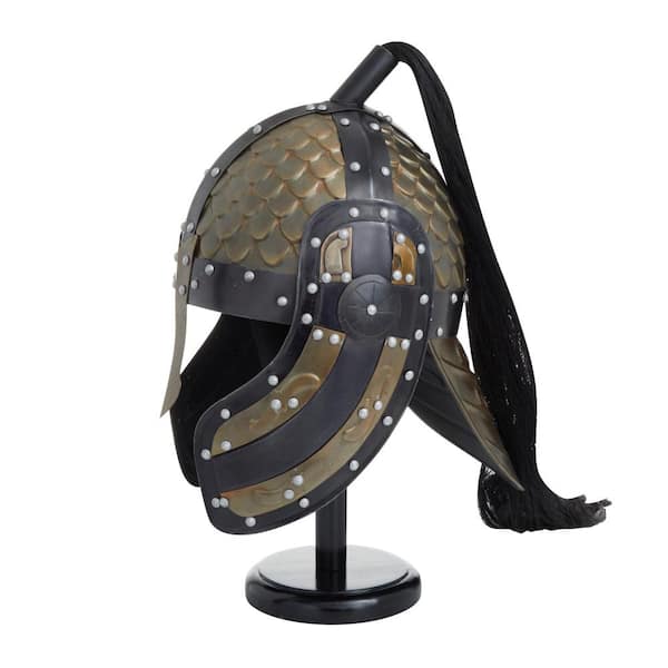 Litton Lane Silver Metal Replica Medieval Armour with Black Wood Stand  040910 - The Home Depot