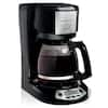 Hamilton Beach 12-Cup Black and Stainless Steel Programmable Drip Coffee  Maker 49632 - The Home Depot