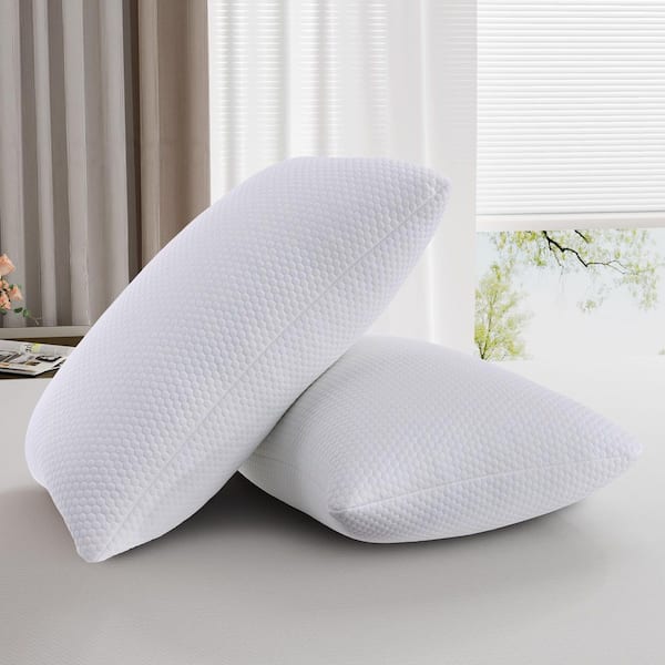 Twolike Cool Memory Foam Queen Size Pillow with Removable Pillowcase Queen, Hotel Collection Bed Sleeping Pillow (Set of 2)