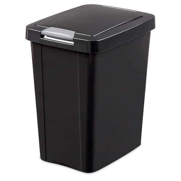 Sterilite 13 Gal Kitchen Swing Top Lidded Wastebasket Trash Can, Black (16  Pack), 1 Piece - Foods Co.