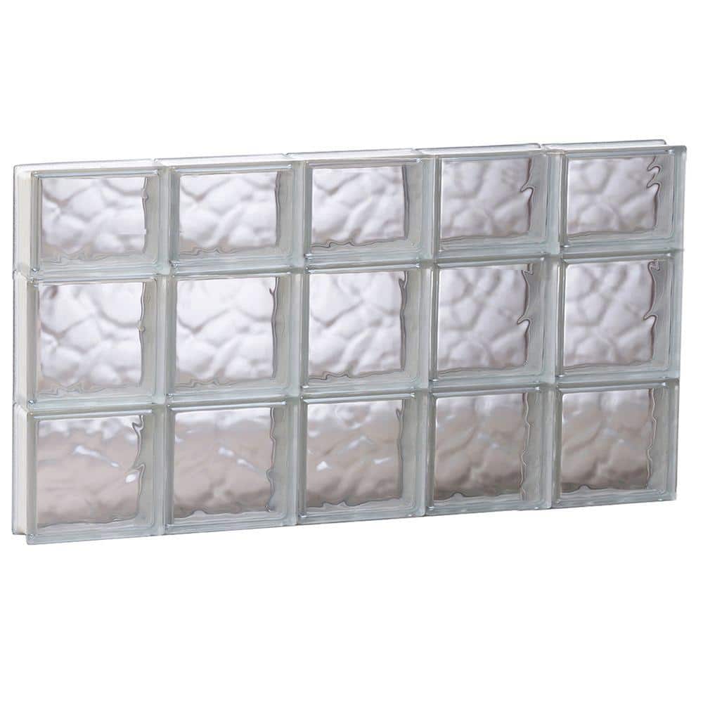 38.75 in. x 21.25 in. x 3.125 in. Frameless Wave Pattern Non-Vented Glass Block Window price history on PriceWatchPro