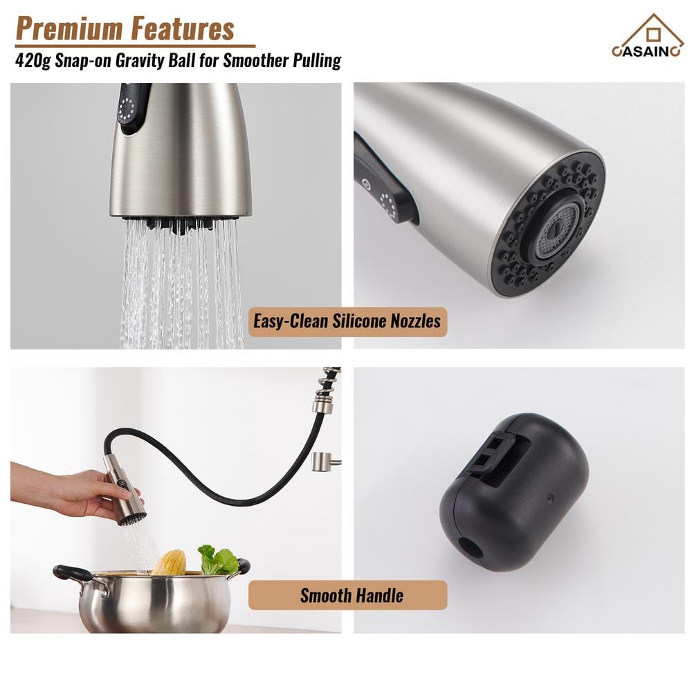 32'' Stainless Steel Undermount Kitchen Sink with Faucet and Accessories