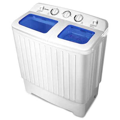 14 in. 1.6 cu. ft. Portable Top Load Washing Machine Mini Compact Washer Dryer in White