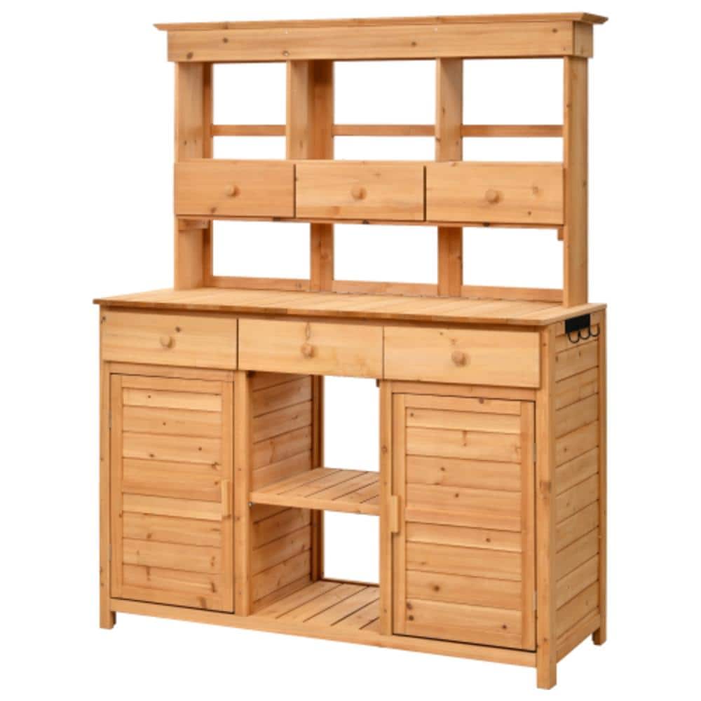 50.2 in. W x 65.7 in.H Natural Outdoor Potting Bench price history on PriceWatchPro